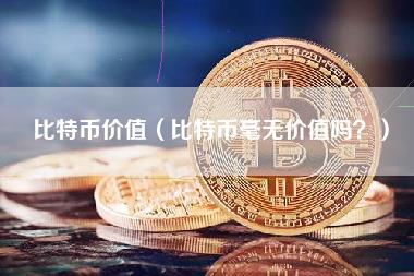 比特币价值（比特币毫无价值吗？