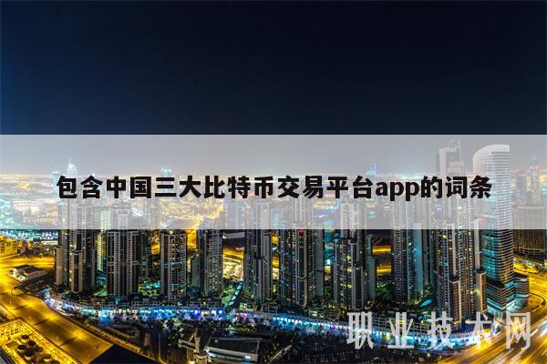 包含中国三大比特币交易平台app的词条