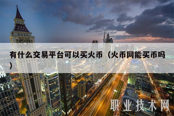 有什么交易平台可以买火币（火币网能买币吗