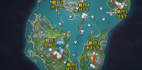 原神虹彩蔷薇位置路线图 虹彩蔷薇采集攻略
