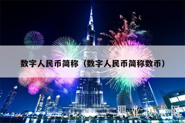 数字人民币简称（数字人民币简称数币